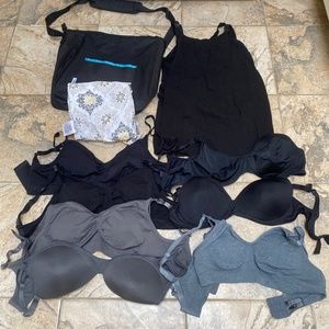 Nursing Bras Lot and Tank Bag kit Size 36D